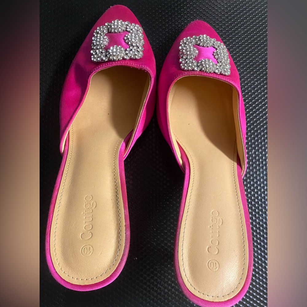 Pink Embellished Women's Mules